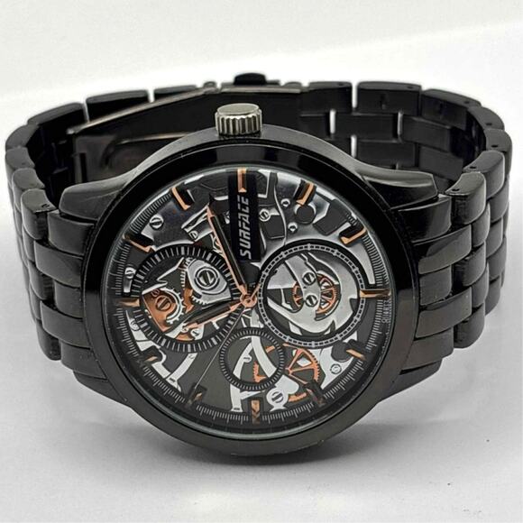Black Surface Men's Watch - Picture 3 of 4